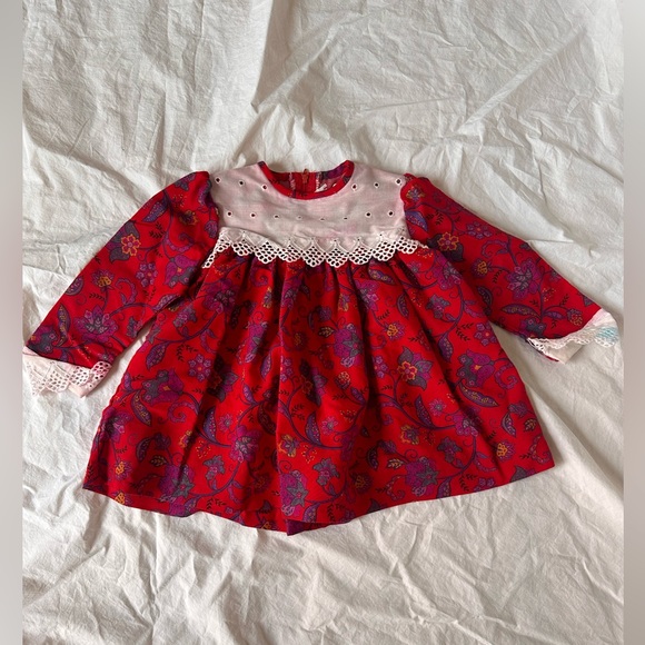 RARE vintage floral baby dress - Picture 1 of 5